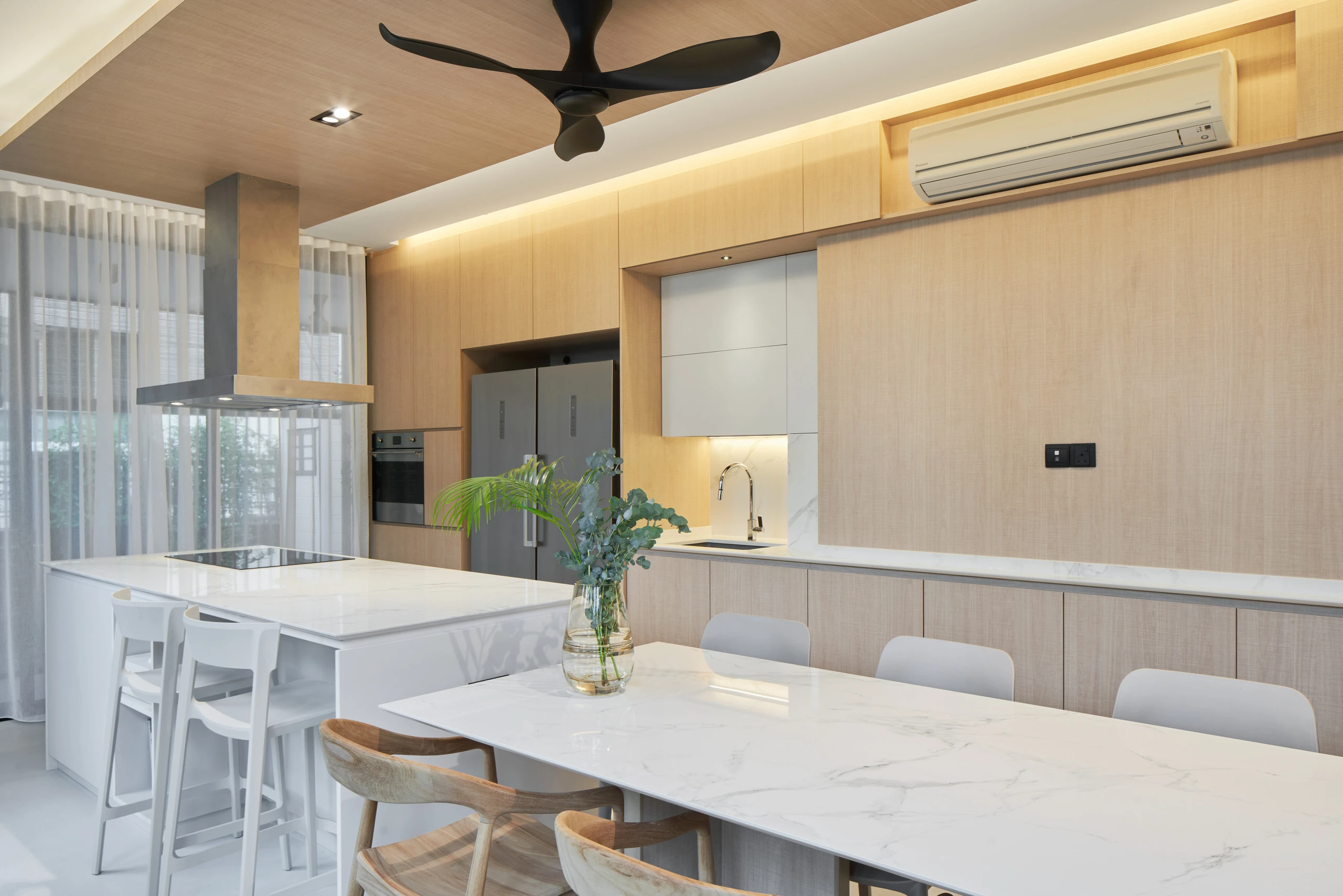 open-plan living area.