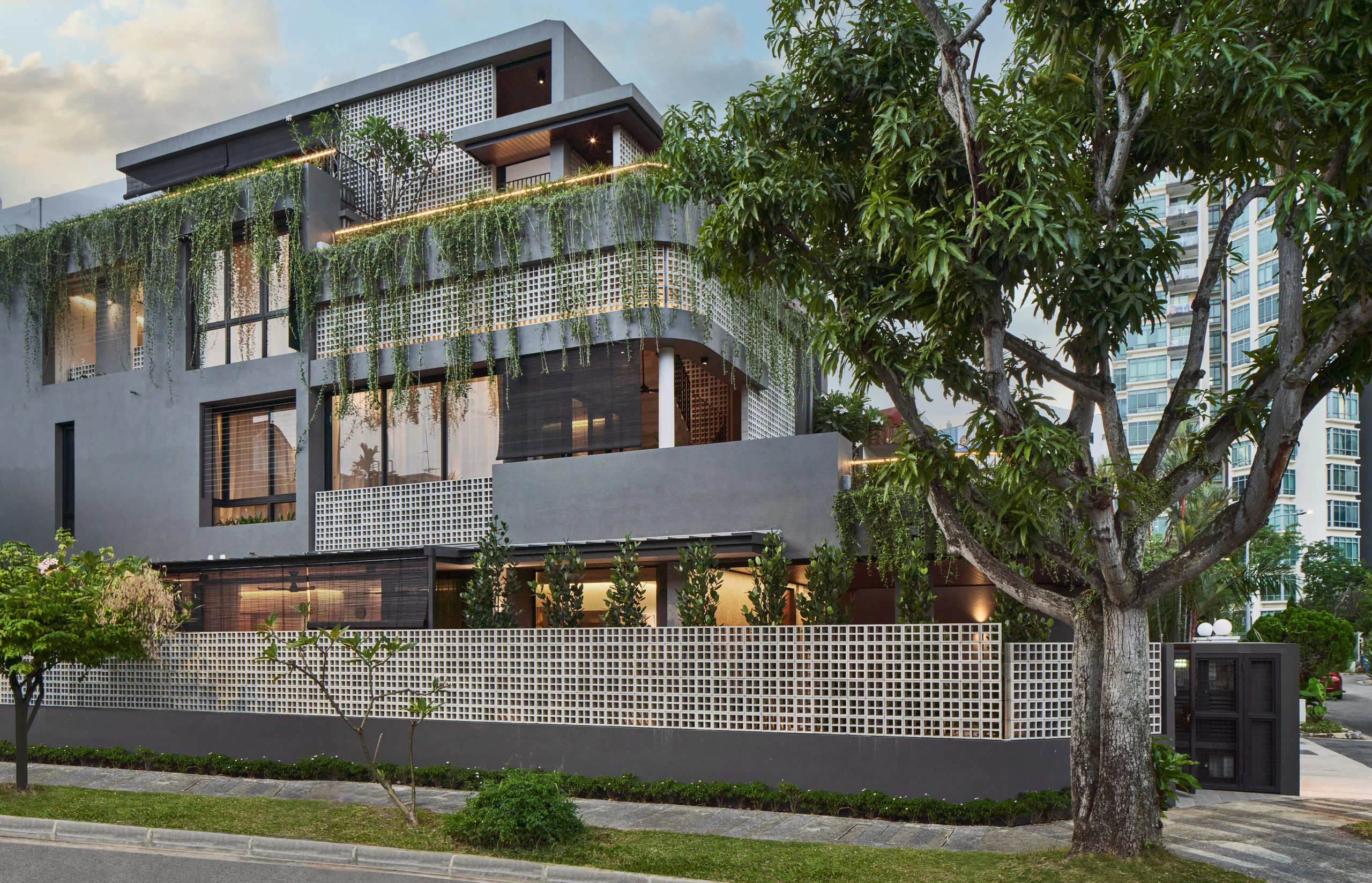 Exterior view of contemporary house at Bunga Rampai