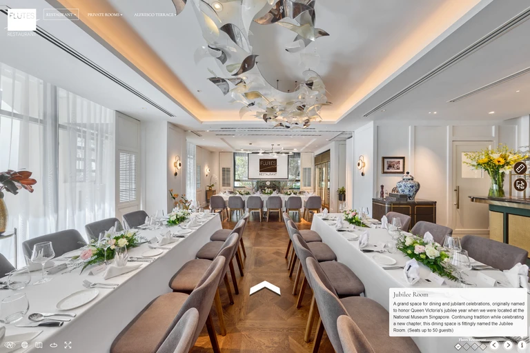 Virtual Tour for Flutes Restaurant in Singapore