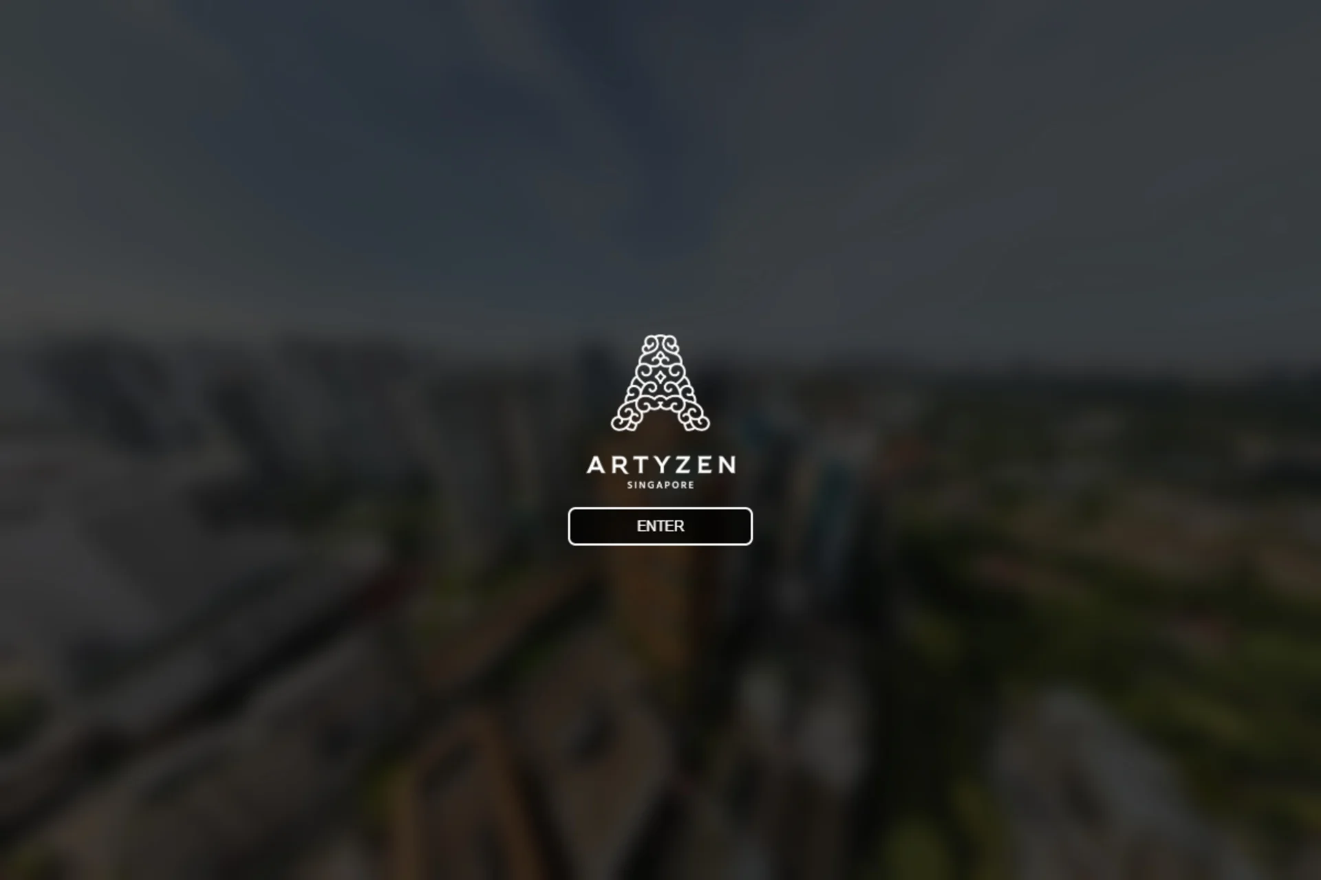 Artyzen Singapore virtual tour opening screen with the hotel logo and Enter button