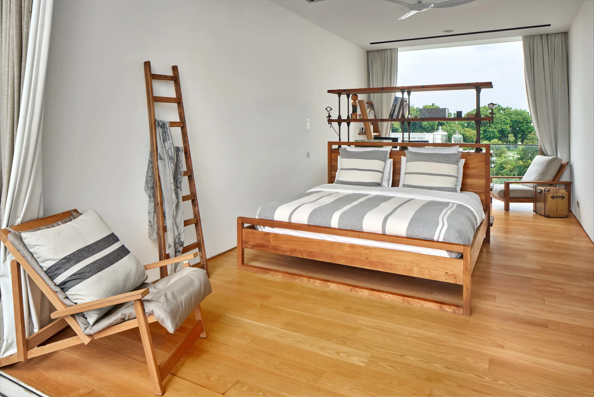 Cozy bedroom with natural light and minimalist decor