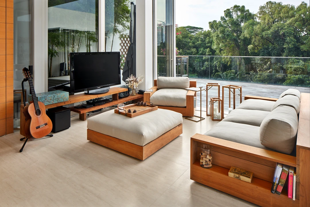 Contemporary living room with comfortable seating