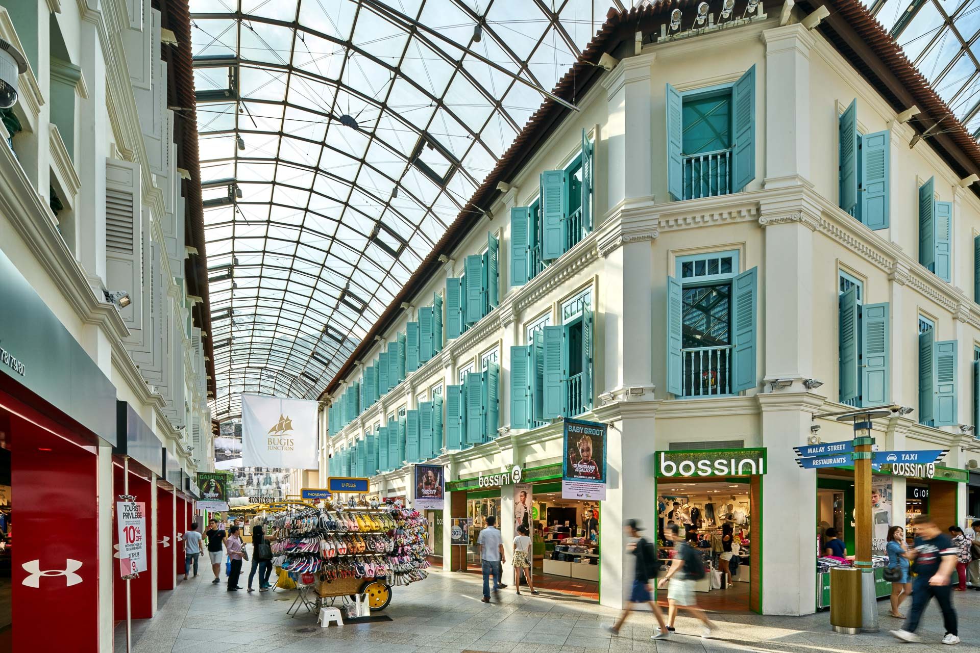 Architectural Photography of Bugis Junction in Singapore