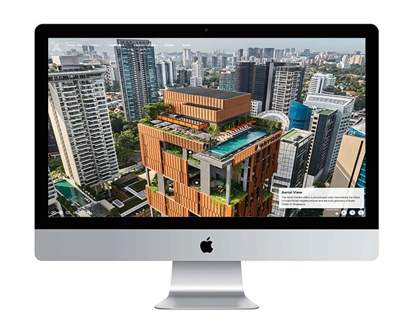 Artyzen Singapore virtual tour displayed on desktop screen