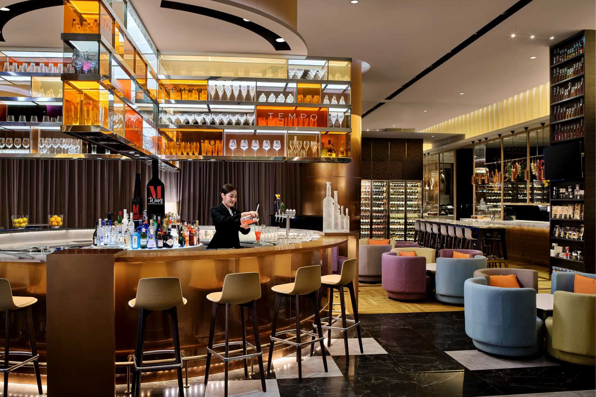 Commercial interior photography at Grand Copthorne Waterfront Hotel Singapore Tempo Bar and Restaurant