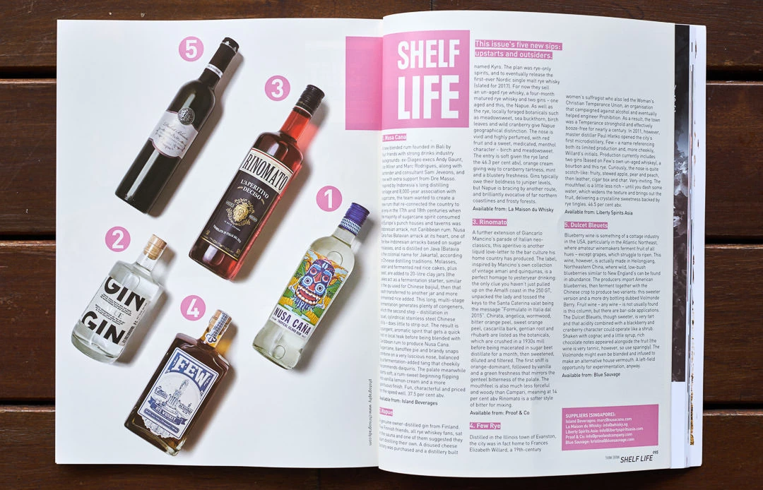 Spirit bottles on white background with controlled studio lighting