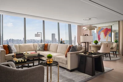 Marina Bay Sands Paiza rooms 1BR City View - Living room