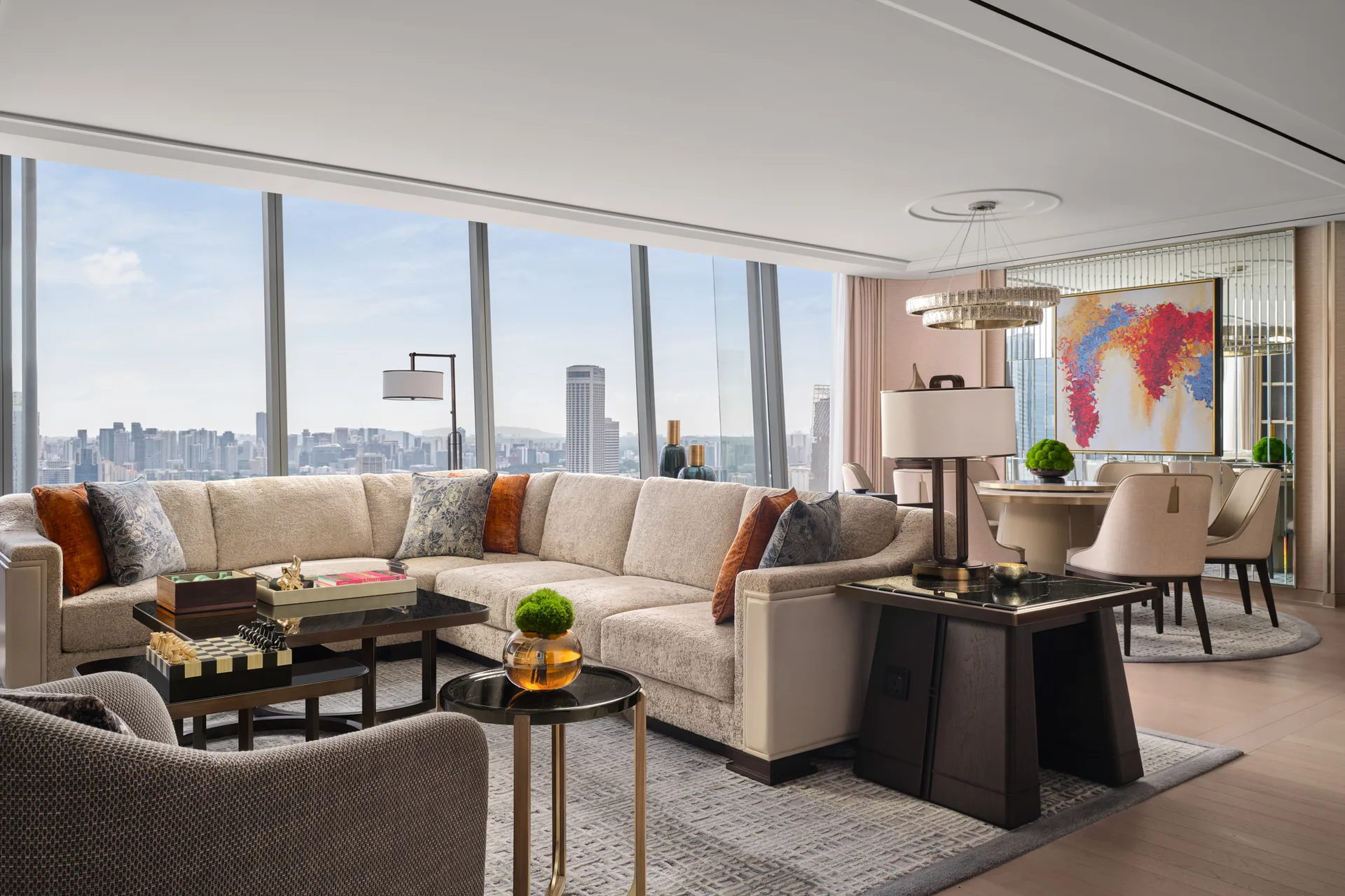 Marina Bay Sands Paiza rooms 1BR City View - Living room