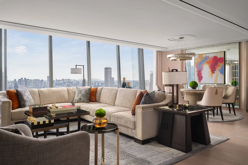 Marina Bay Sands Paiza rooms - 1BR City View - Living room