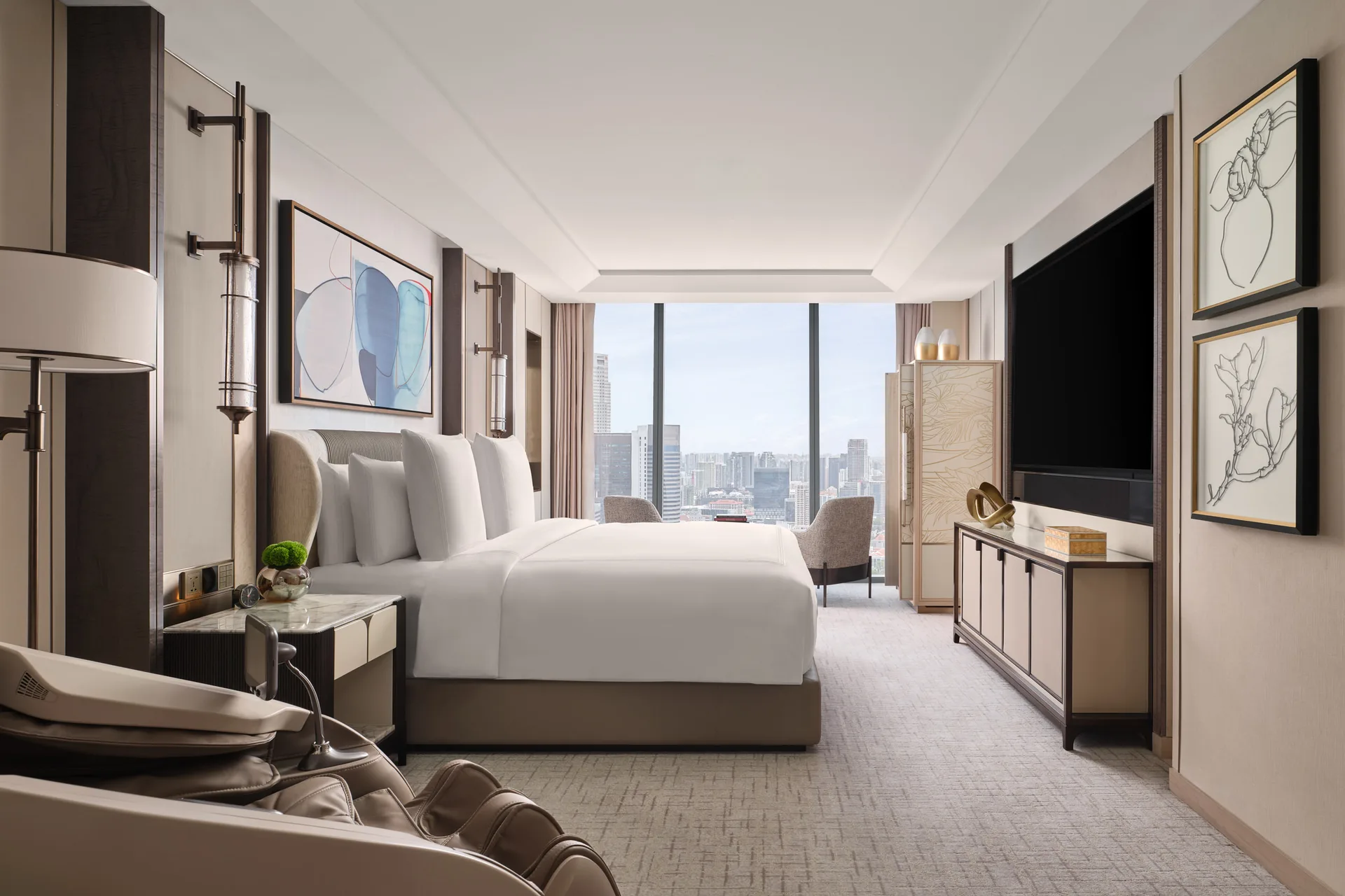 Marina Bay Sands Paiza rooms 2BR City View - Master Bedroom