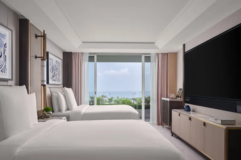 Marina Bay Sands Paiza rooms 2BR Sea View - Twin Bedroom