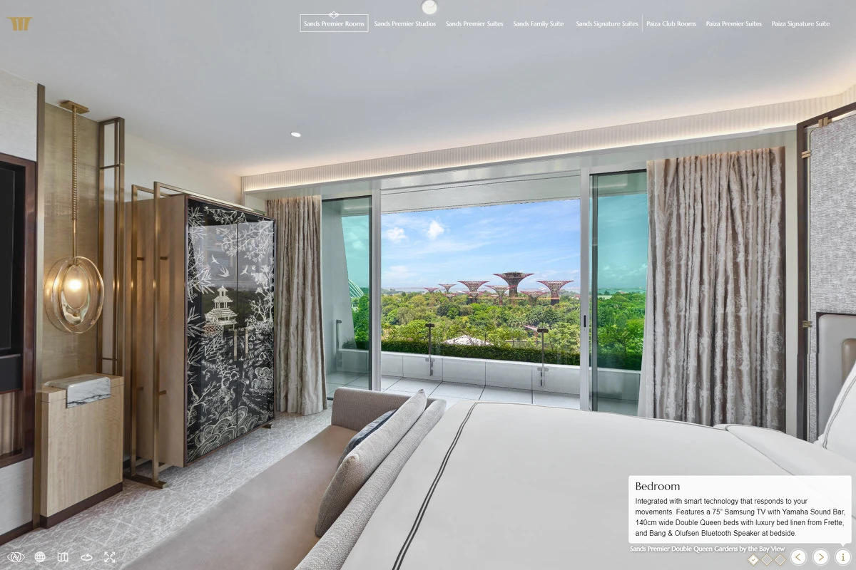 Marina Bay Sands premier double queen room with garden view