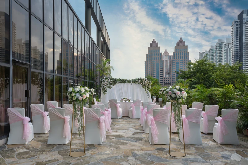 Holiday Inn Atrium Singapore Changi Terrace solemnisation setup