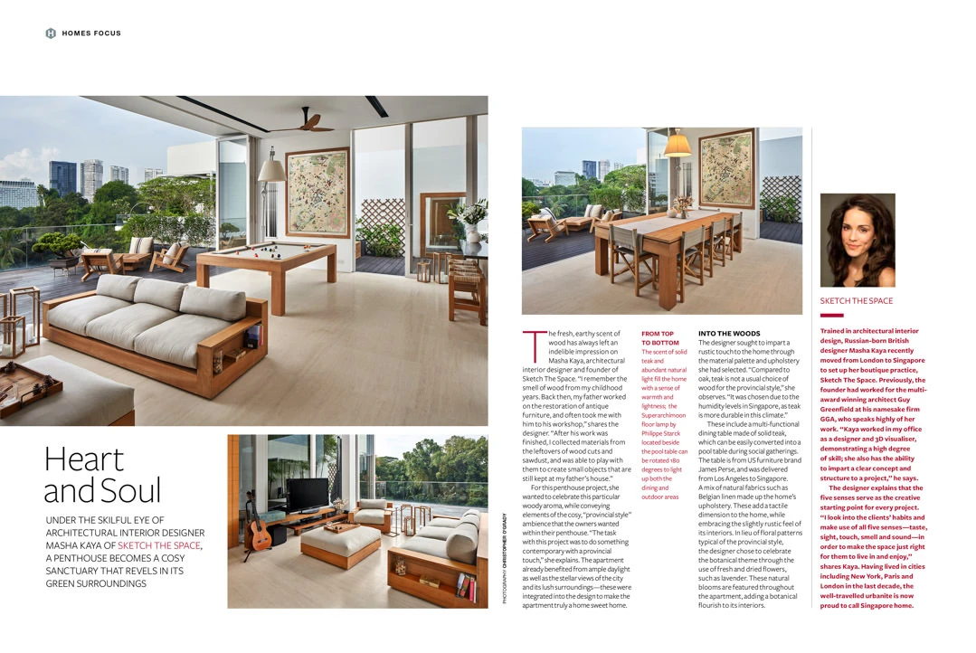 Heart and Soul feature with double-height living room and tropical canopy