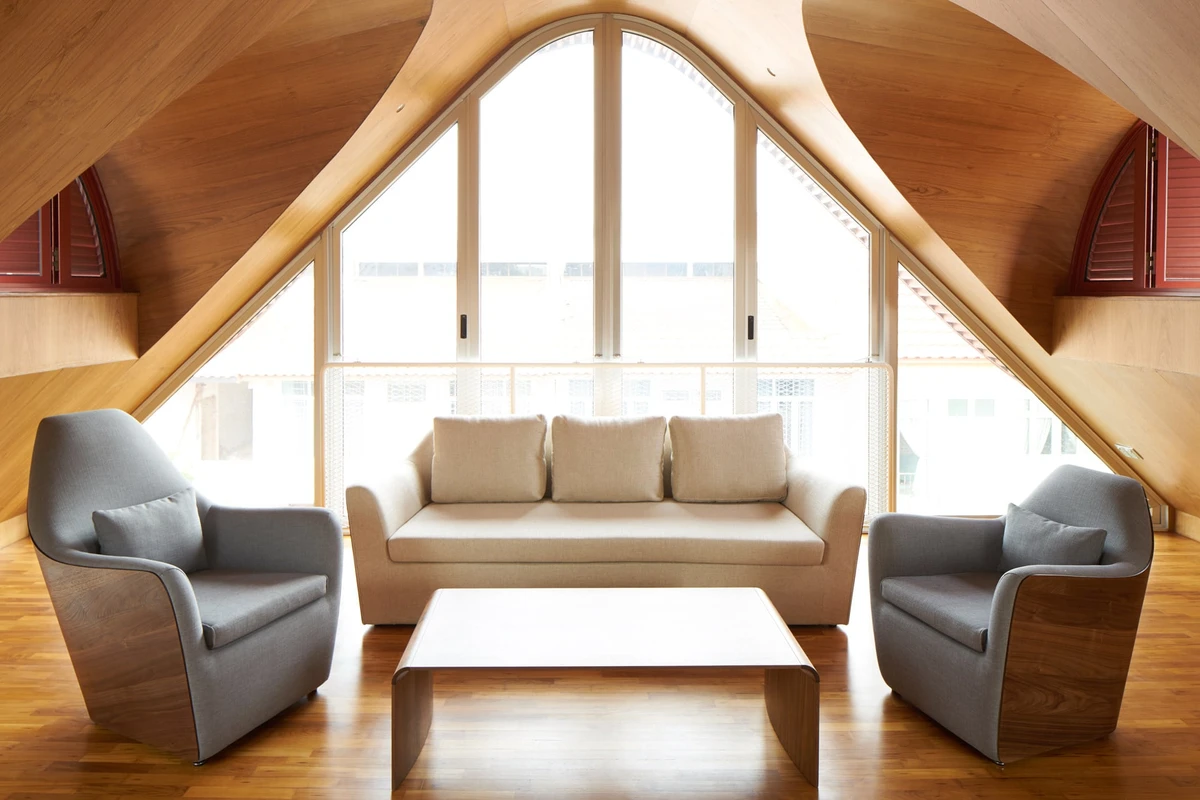 Attic interior before editing