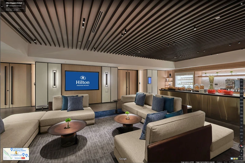 Google Virtual Tour of Hilton Singapore Orchard Meeting Area Lounge