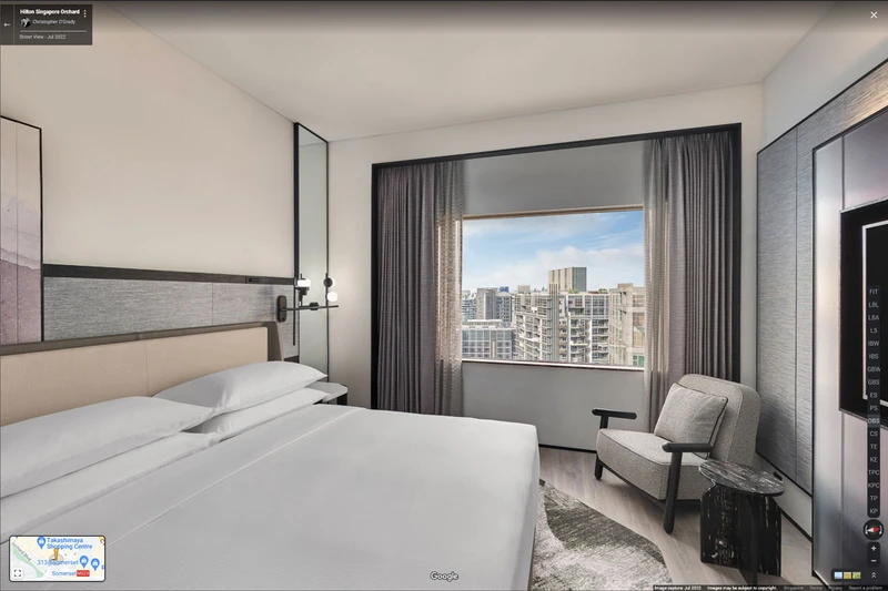 Google Virtual Tour of Hilton Singapore Orchard One Bedroom Suite