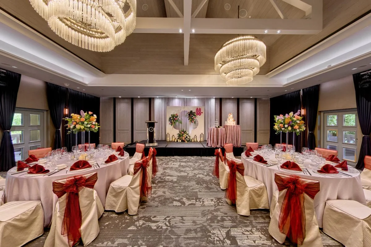 The Outpost Hotel Sentosa — Revelry Hall (2025 Wedding Setup)