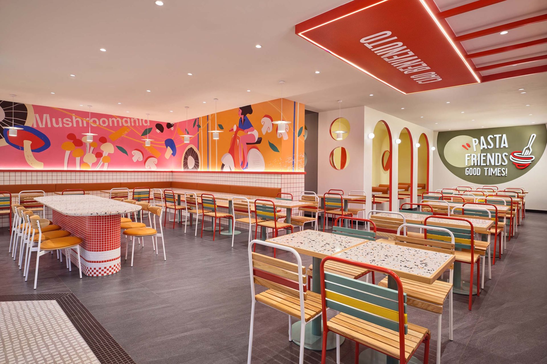 PastaMania Lot One Restaurant Interior Photography